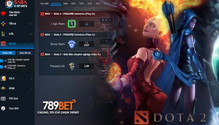 Luật chơi cá cược DOTA 2 tại 789BET